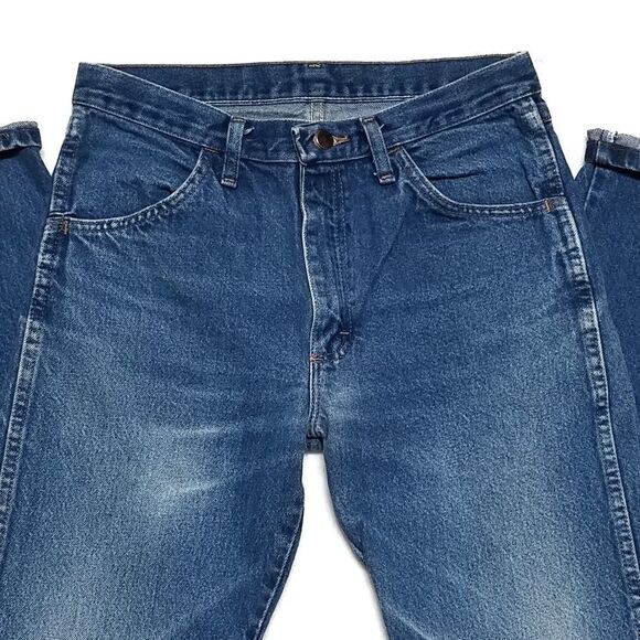 VINTAGE 80s Rustler Distressed Dark Wash Jeans - Picture 4 of 10